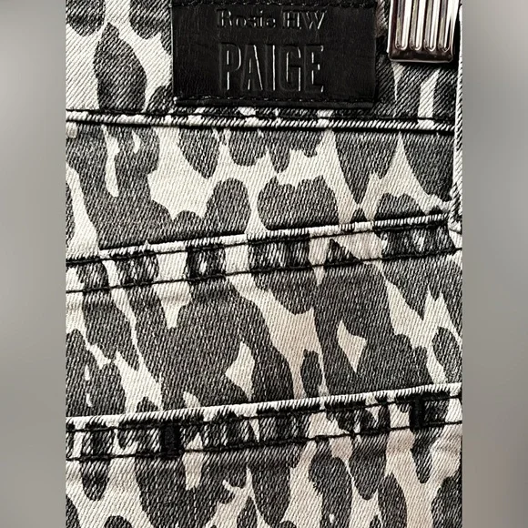Paige Rosie HW Women’s Poppy Leopard Slim Crop FlareHigh Rise Jeans